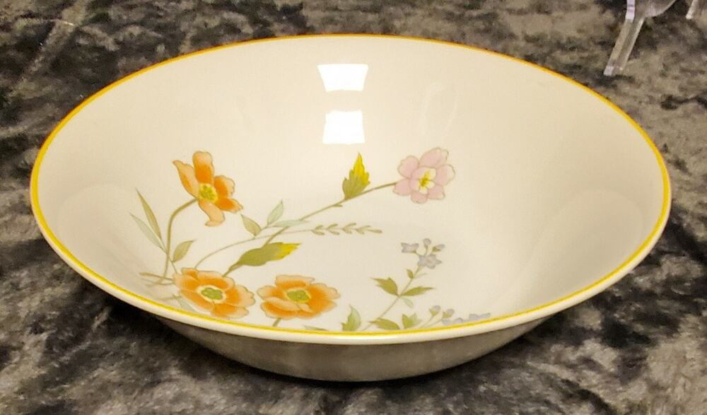 Vintage Norleans Japan Spring Garden Round Vegetable Serving Bowl 9" Fine China